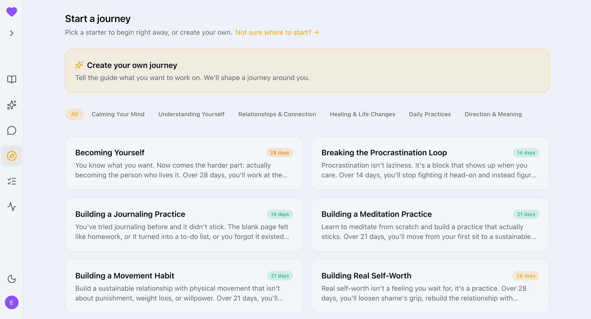 KindMind path starter library: browse paths or create your own